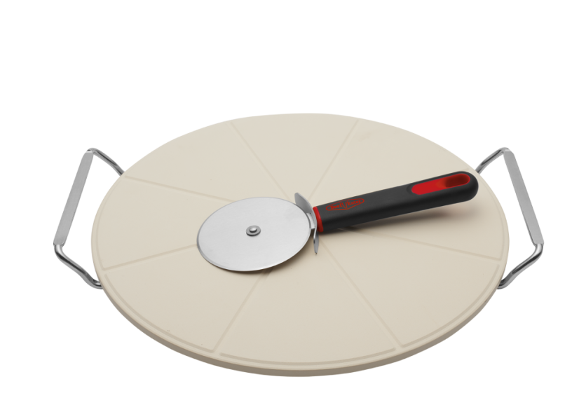 Pizza set (Kámen na pizzu, stojánek, kráječ na pizzu)